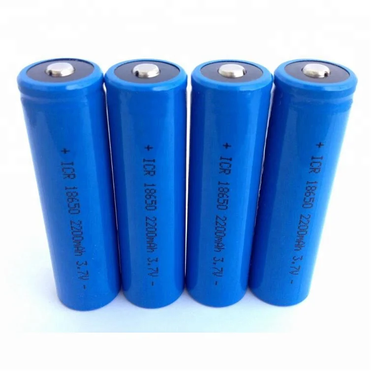 3.7v 2200mAh Pointed End 18650 Lithium Ion Li-ion Battery Cell
