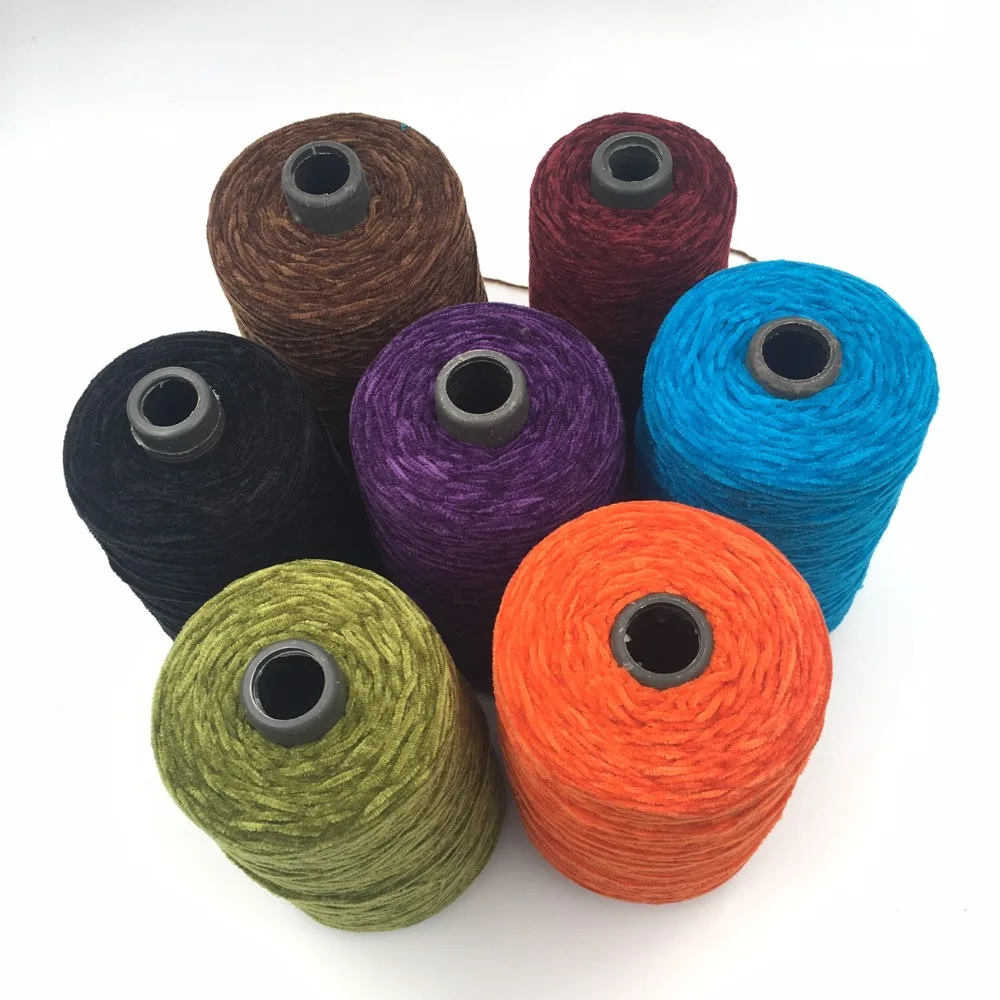 
Fancy yarn bulk polyester chenille yarn for scarf 