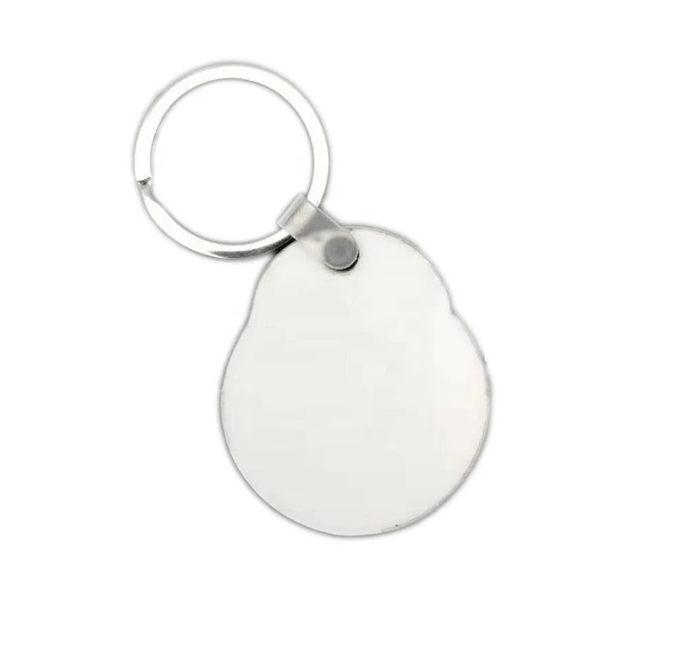 MDF&Photo 3mm MDF sublimation blank mdf keychain Customized Sublimation Wooden Keychain Round