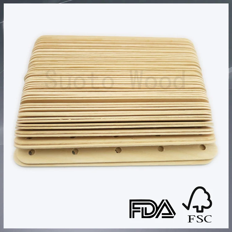 DIY wooden stick with holes wooden tongue depressor with holes