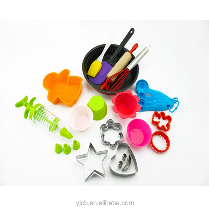 colorful Kids cake baking tools baking set kitchen set toys Baking Gift Set for Kids