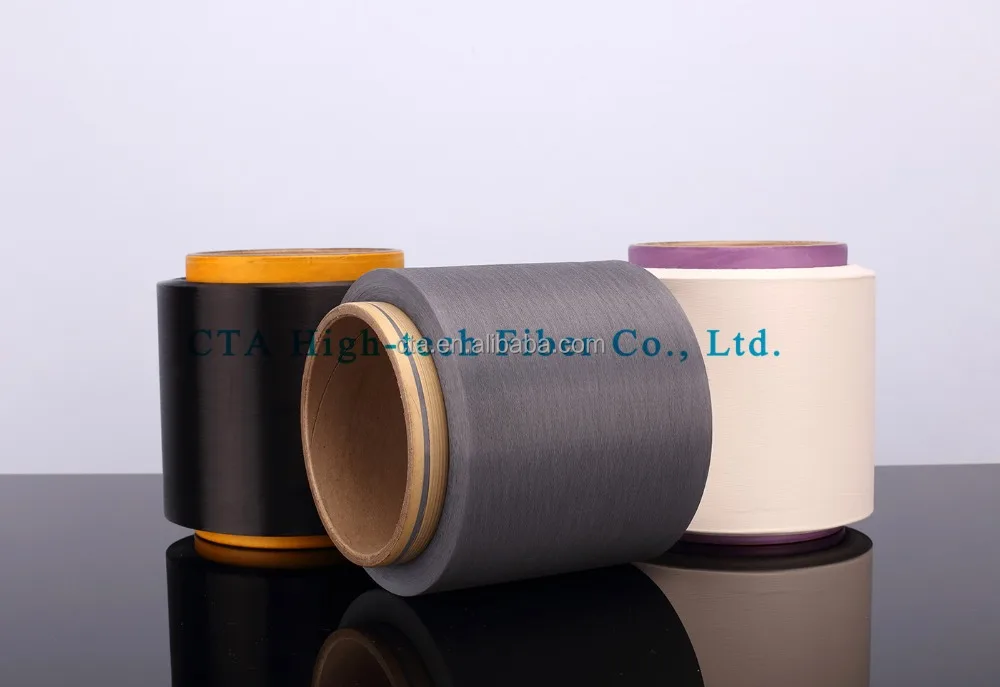 electric carbon thread polyester yarn 20D/3F, carbon black thermal conductive yarn