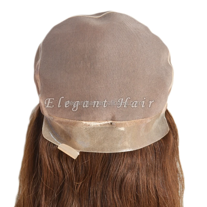 100% Brazilian Virgin Hair Fine Mono Lace Women Full Cap Wig