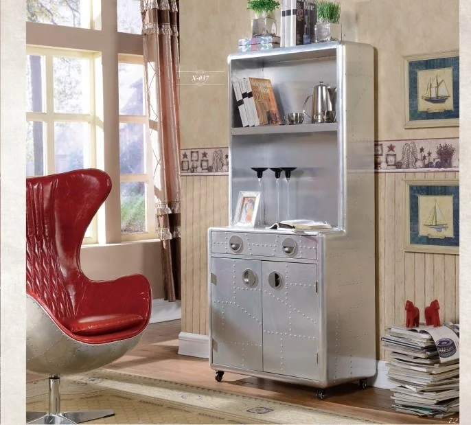 
comfortable hotel restaurant home furniture aluminium loft aerometal shell home sideboard buffet hutch 