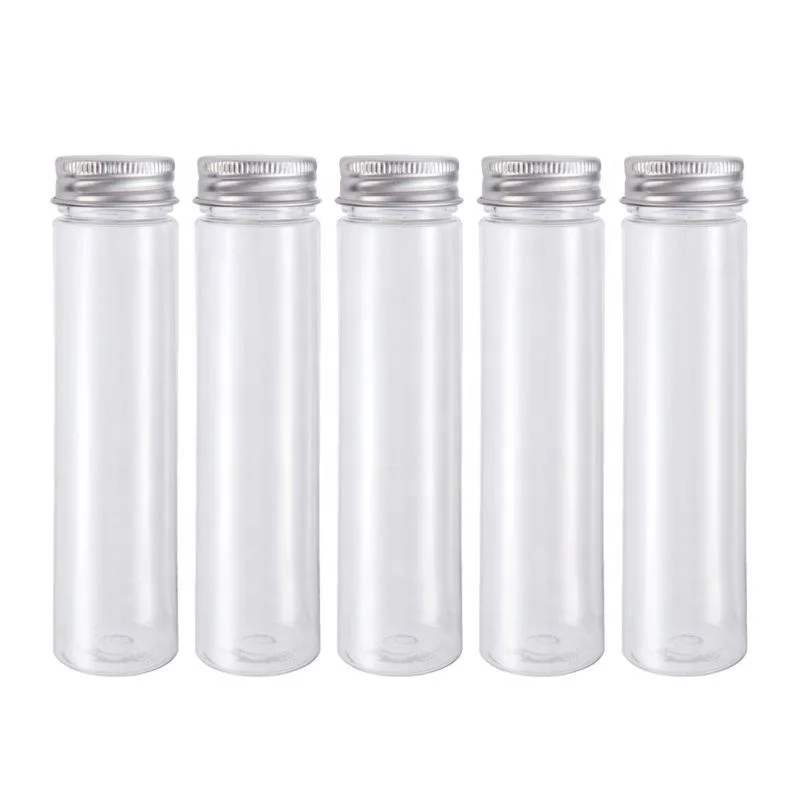 Plastic candy test tube 110ml flat bottom