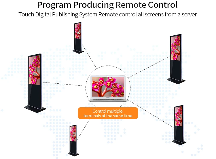 Напольная стойка 42-65 дюймов, ЖК Цифровая вывеска/рекламный плеер/цифровая вывеска, киоск