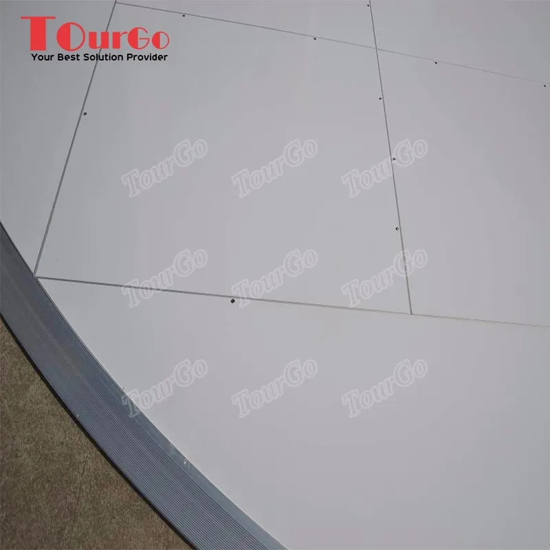 Portable Custom White Round Dance Floor for Sale - TourGo