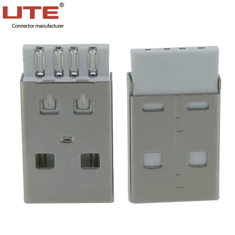 4 Pin mini A Type Male Plug Right Angle PCB Mount USB Header Connector