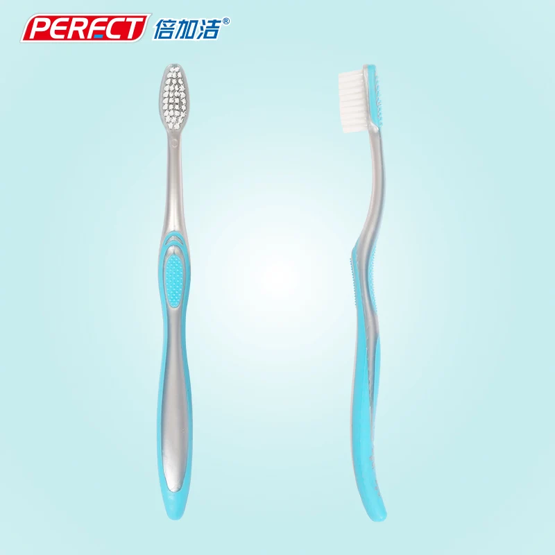 PERFECT vertical expert adult pp tpr silver toothbrush