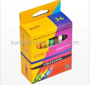 Hot selling 24 wax crayons in color box personalized wax color crayons
