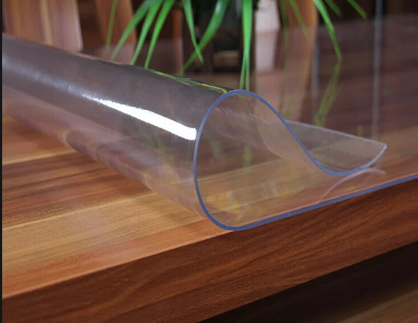clear flexible pvc dining table plastic sheet manufacture