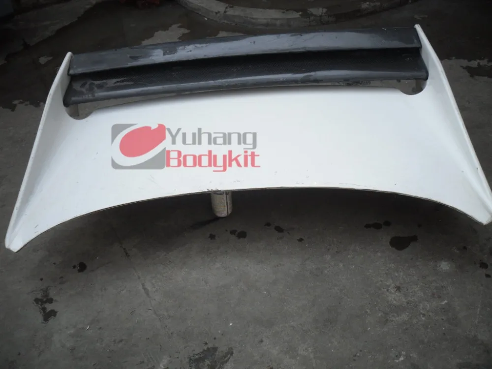Carbon Fiber/Fiber Glass Rear Spoiler Wing Fit For CF/FRP Skyline R34 GTR GTT VS GT Style CF Blade and FRP Base