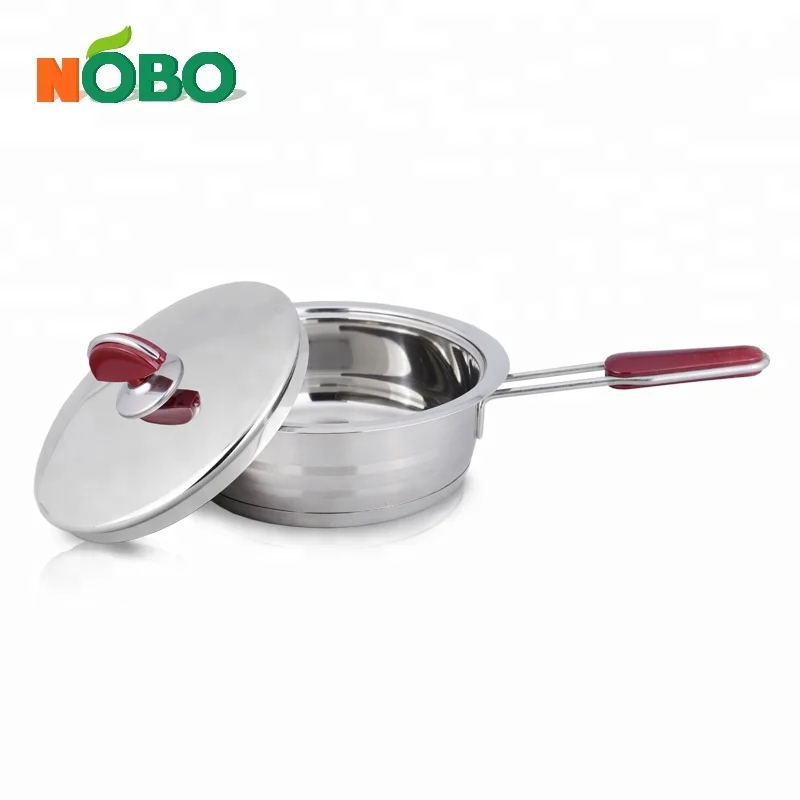 High Quality Healthy Kitchen Accessories Stainless Steel Pots And Pans Set with Steel Lid
