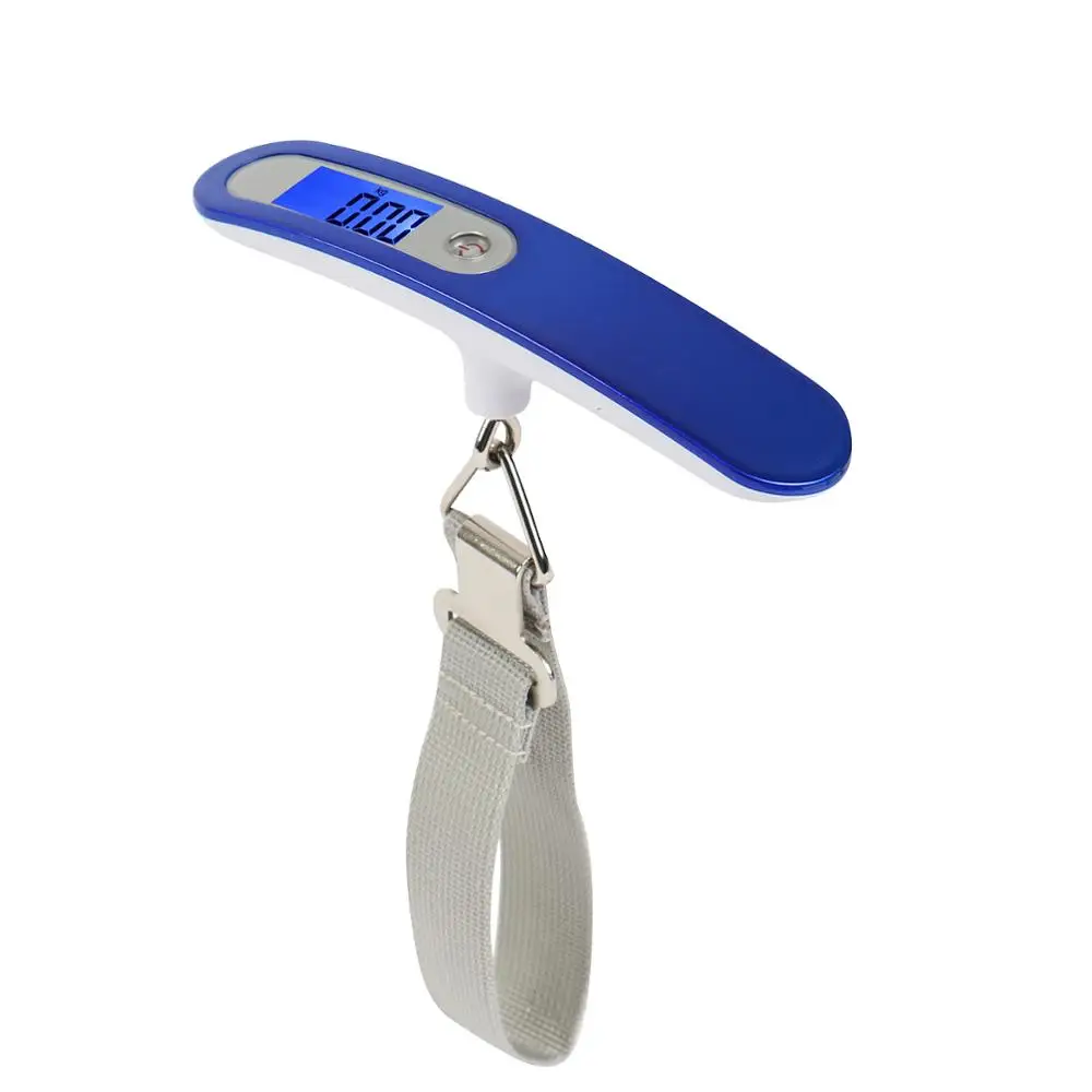 Hot Selling Hanging Suitcase Electronic Hand Luggage Scale 50KG Digital Display ABS Blue LCD Display Shipping Scale 450kg