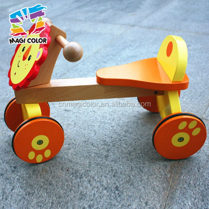 2016 wholesale kids wooden lion toy car,fashion children wooden lion toy car,hot sale wooden lion toy car W16A025