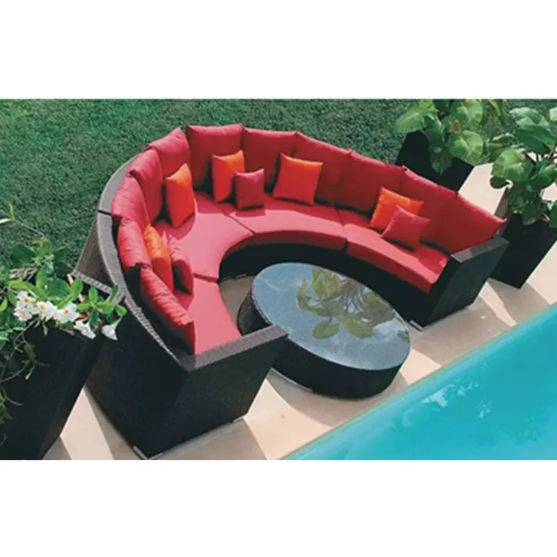 Alibaba hot sell semicircle shaped design outdoor patio furniture