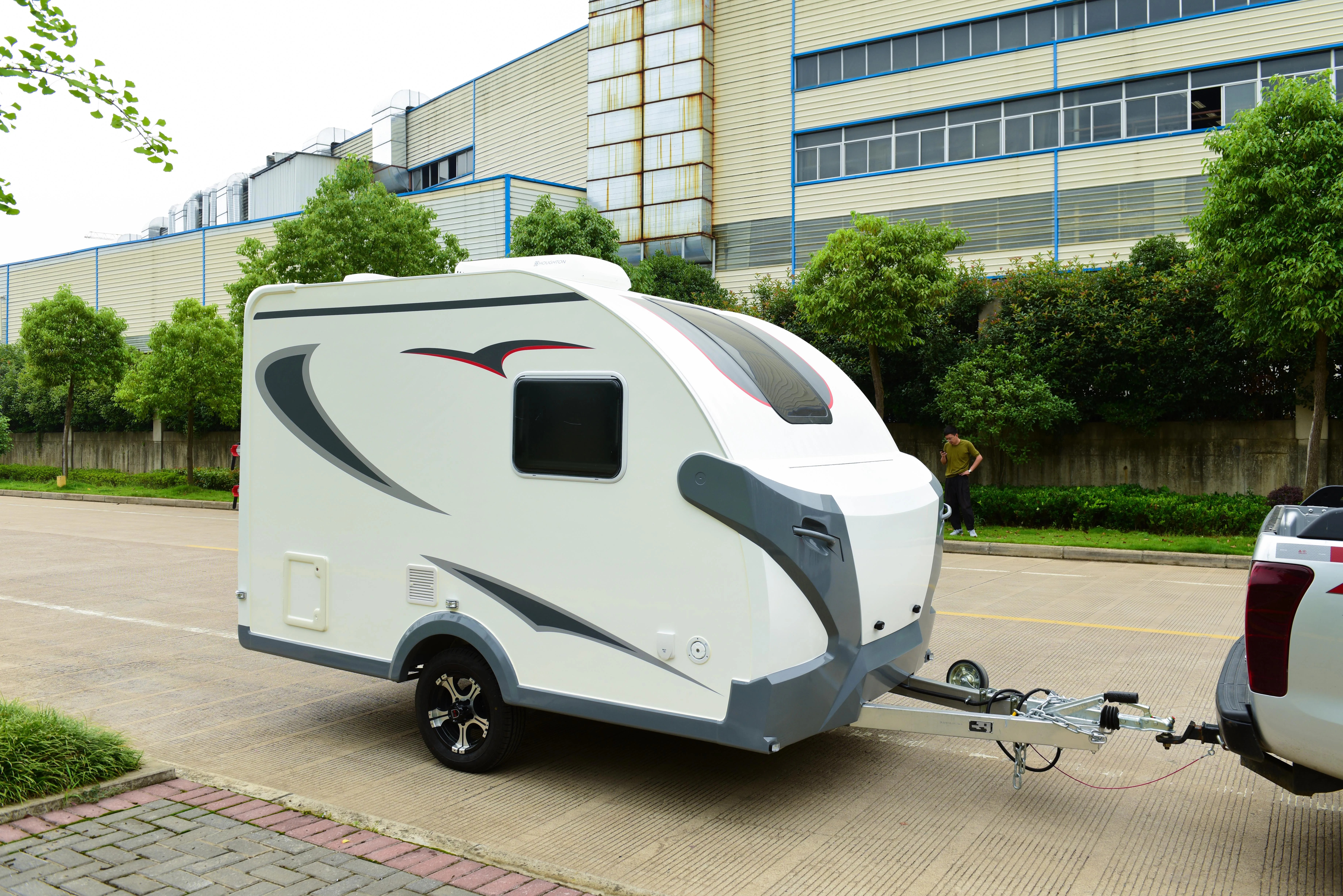 Teardrop  caravan camper trailer with toilet RV for sale