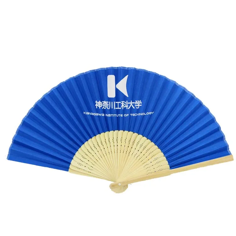 
Promotional custom printed bamboo paper folding hand fan 