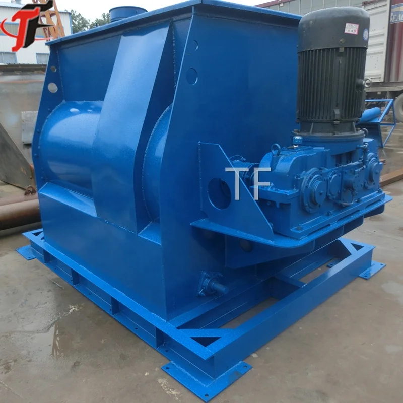 Biaxial Agravic Mortar Twin Shafts Cement Powder Paddle Mixer