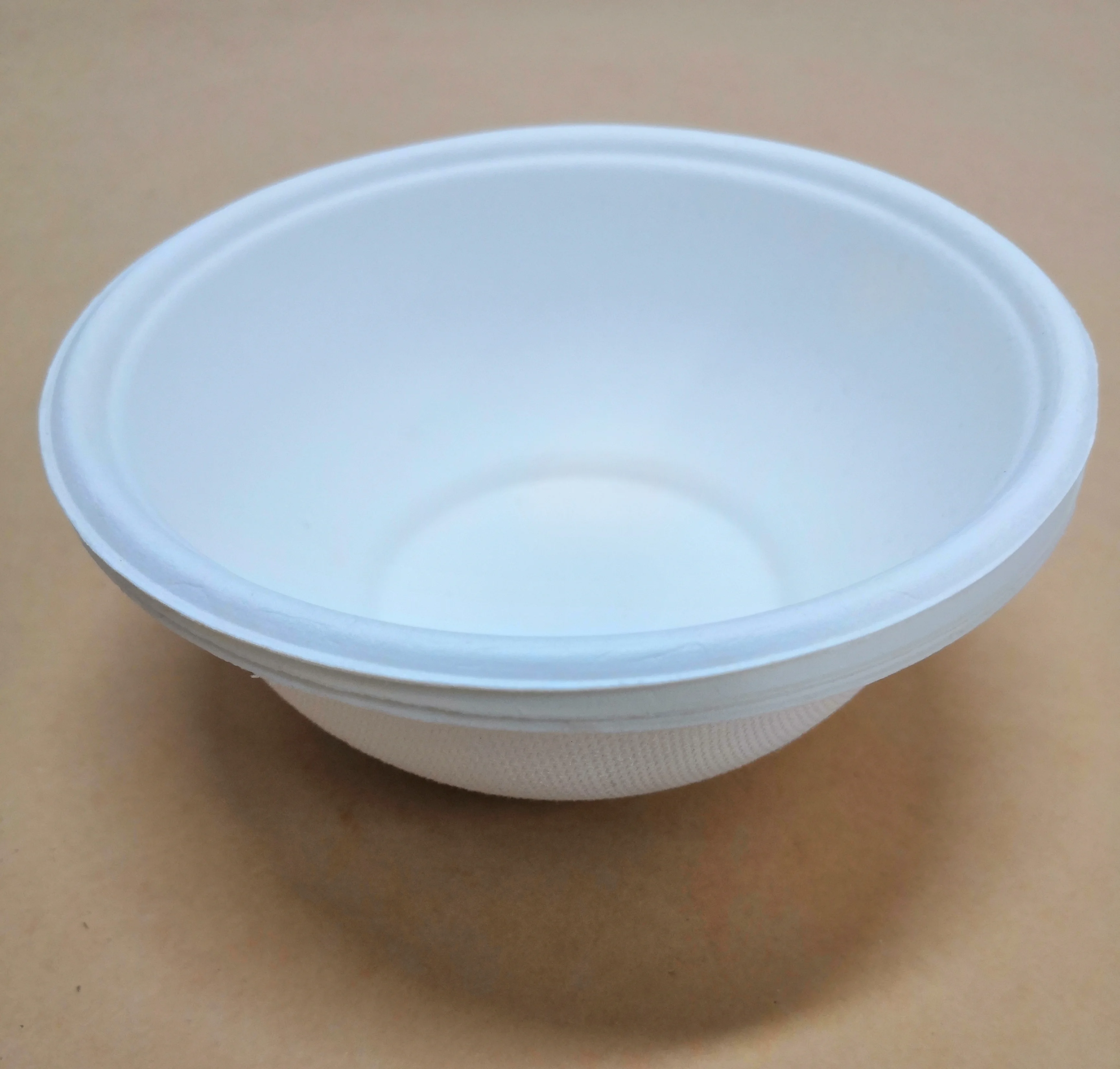 Bio-degradable Round Natural Disposable Sugarcane Bagasse Pulp Fiber Bowl 500ml 750ml Paper Salad Serving Paper Bowl