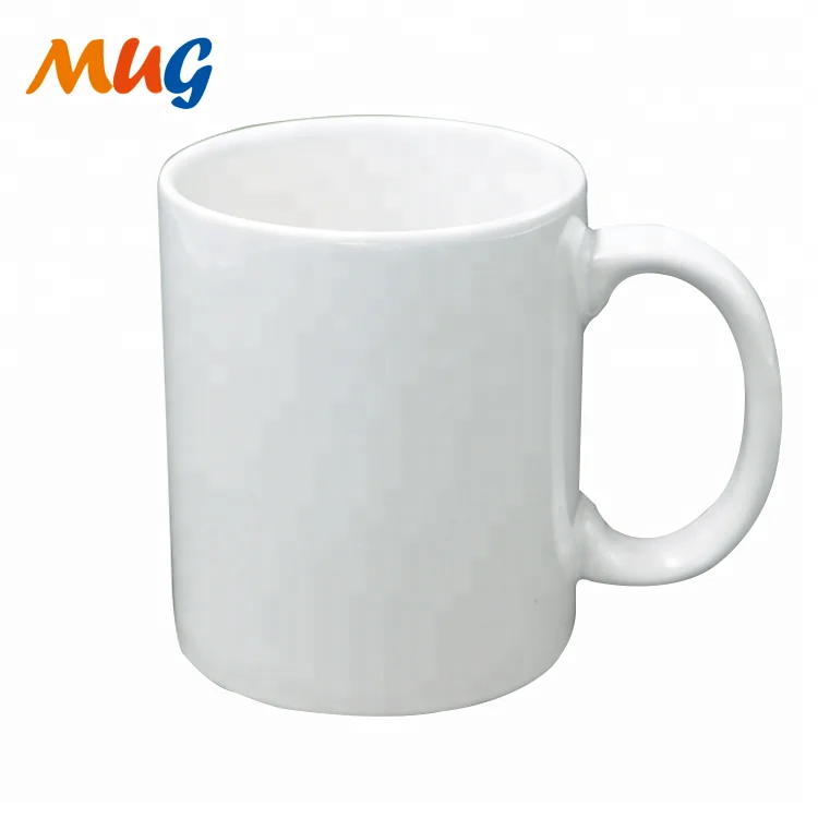 11oz white ceramic stock coffee mug
