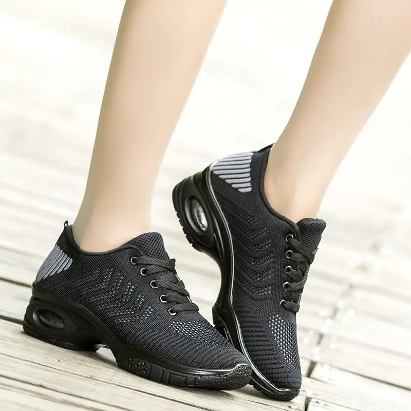 
Latest Fashion Customized 35-40 Size Black Women Summer Breathable Sneakers Sport Shoes 