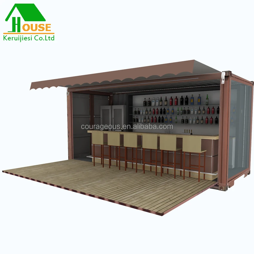 fast food kiosk, shipping container juice bar Easy Assemble Shipping Container House Coffee Bar