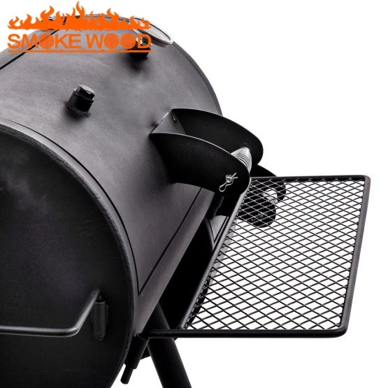 European Style Hot Sale Trolley Barrel Shaped Movable Portable Charcoal BBQ Grill Smoker Steel Easily Cleaned Easily Assembled