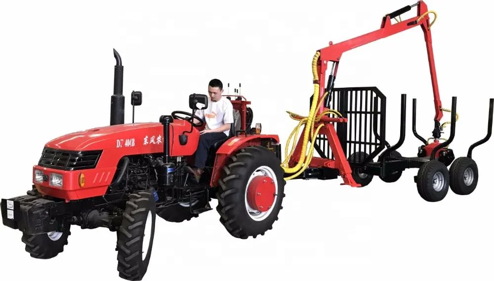 Small boom crane trailer