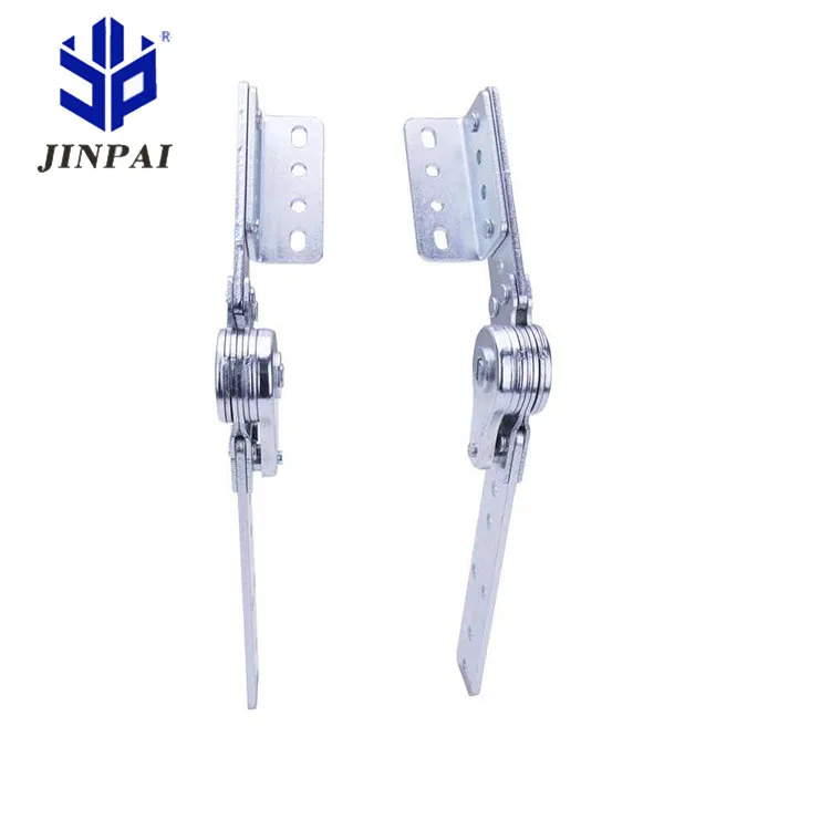 Jinpai 90-180 degrees 6 gears sofa adjustable headrest spring back hinge mechanism concealed hinge sofa headrest mechanism