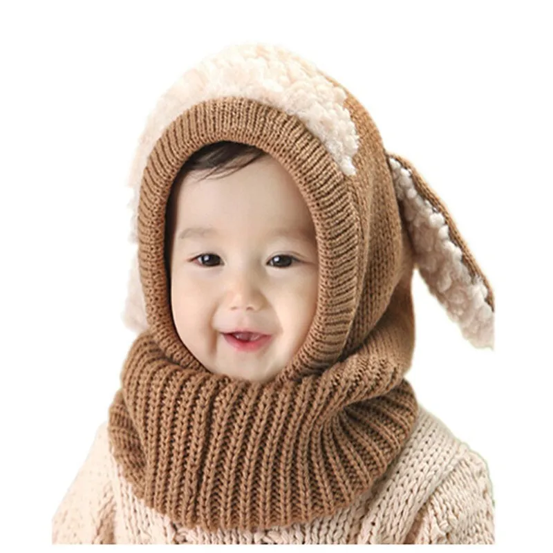 Cheap Price Plush Cute Winter Warm Kids Cap Children Hats Baby Knitted Wool Hat