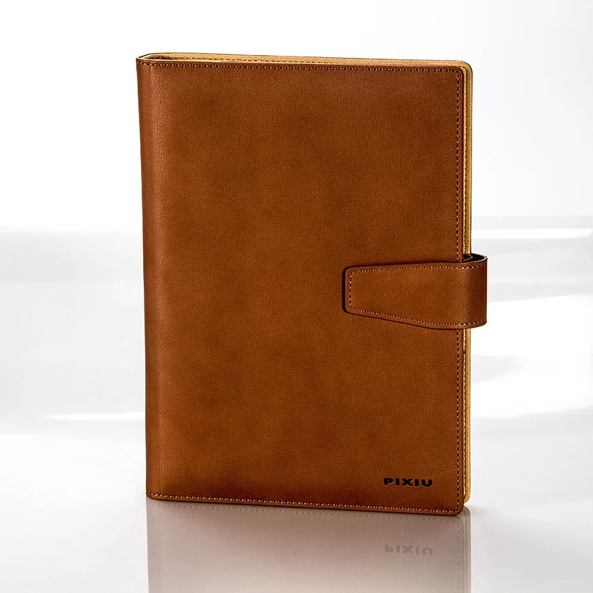 Custom print logo leather A4 A5 A3 notebook cover  6 ring binder file folder cover