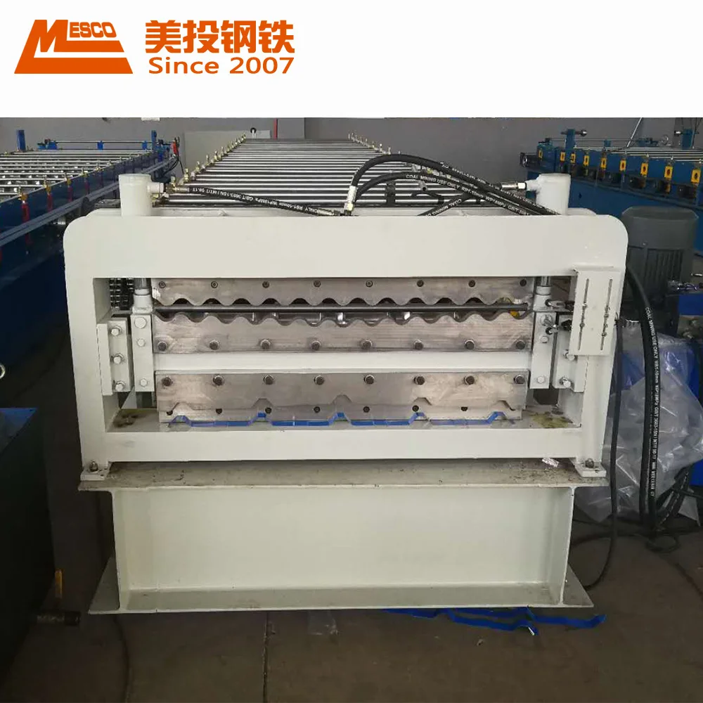 Corrugated metal iron prepainted GI roofing sheet roll forming making machine galvanized profile cutting machine