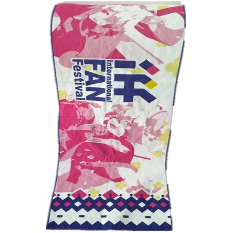 
hot sale 100% cotton outdoor gym digital printing sports towel 