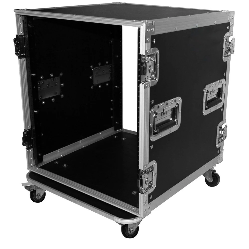 12U - 12 Space Amp Rack - Road Gig Ready Flight Case W/Casters