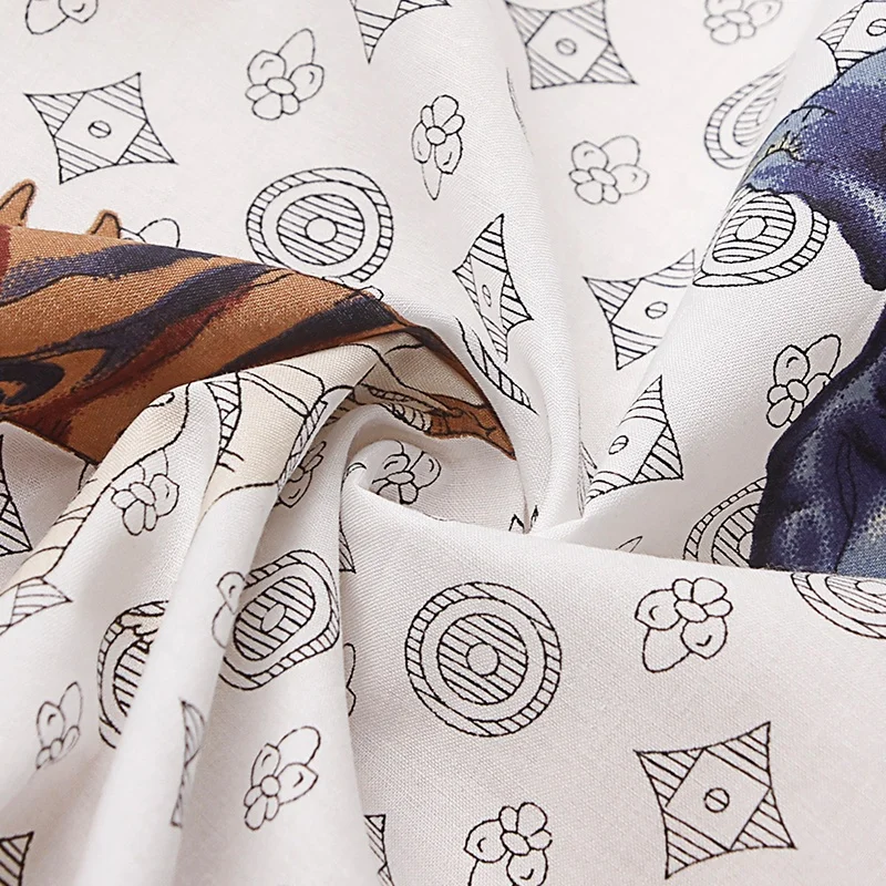 Factory Supply High Quality Fashion Wholesale Custom Print 100% Pure Cotton Fabric for Garment