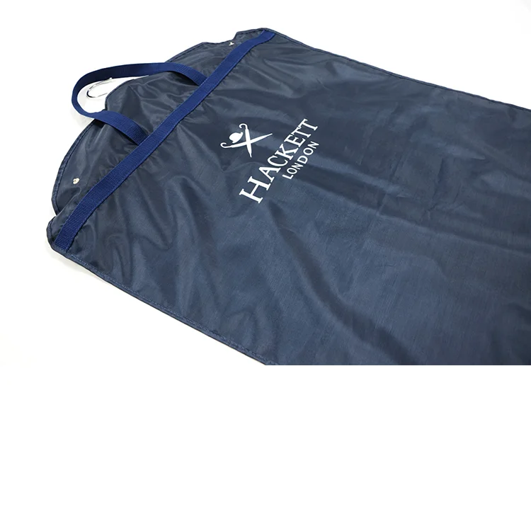 High Quality Polyester Zipper Suit Cover with PP Webbing Handles Foldable Garment bag