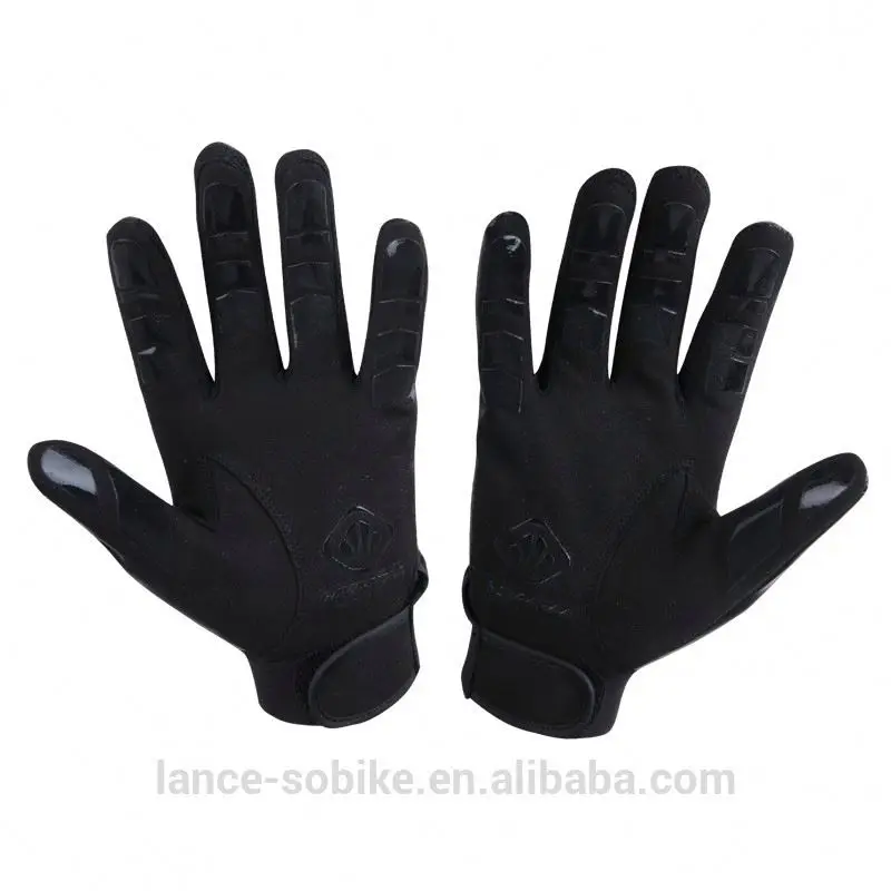 Winter Windproof  Leather Fabric Cycling Gloves With Custom Logo