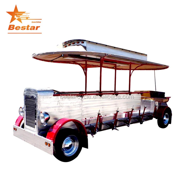 Retro 4 wheel electric sightseeing truck vehicle
