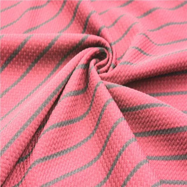 Cheap Price Soft Handle Polyester Spandex DTY Rice Jacquard Bowknot Print Knitted Fabric Child