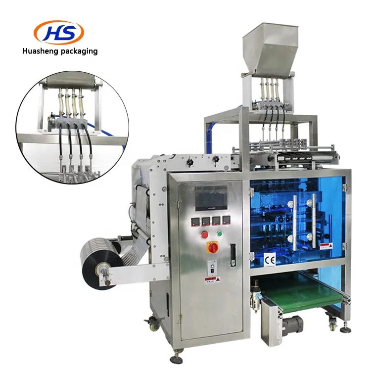 Multi lines 10ml sachet packing automatic pure water liquid filling and sealing machine multi function packaging machine