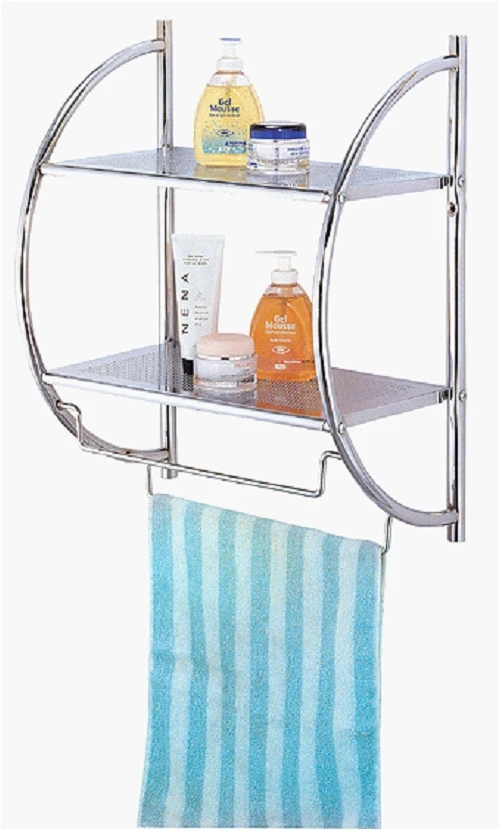 Free Standing Modern Style Corner Bathroom 3-tier Shelves Bath Storage