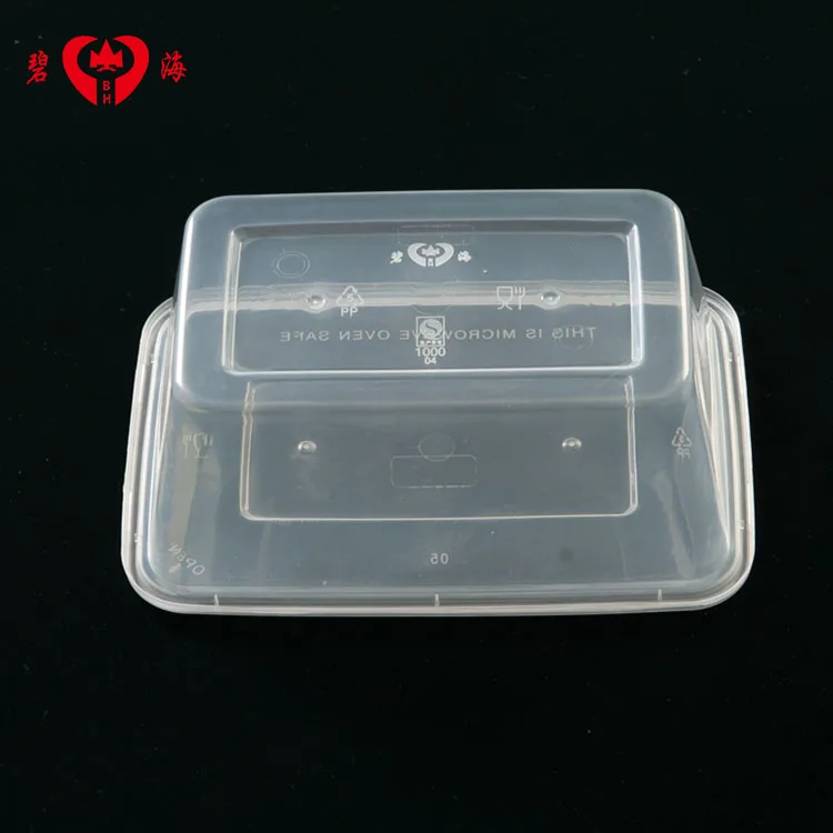 wholesale rectangle clear 1 litre plastic take away lunch box containers with lids