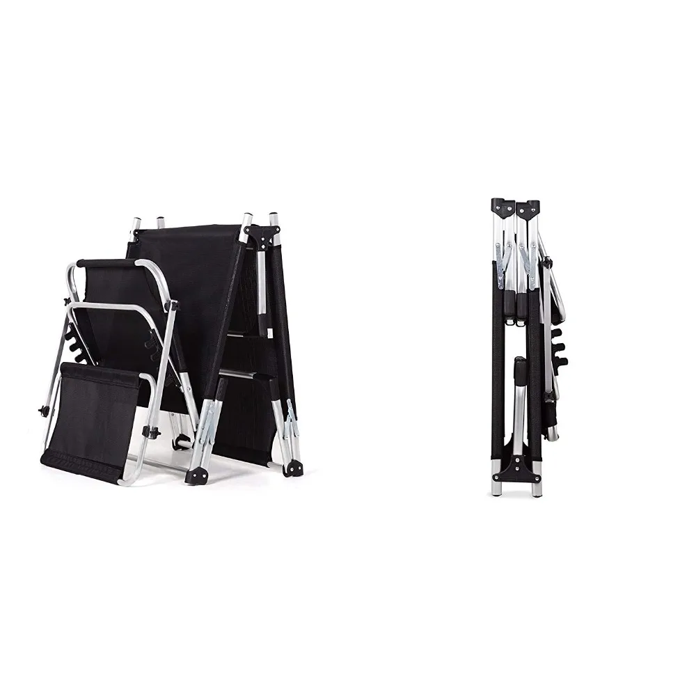 lightweight folding aluminum beach lounge beach sun bed with canopy