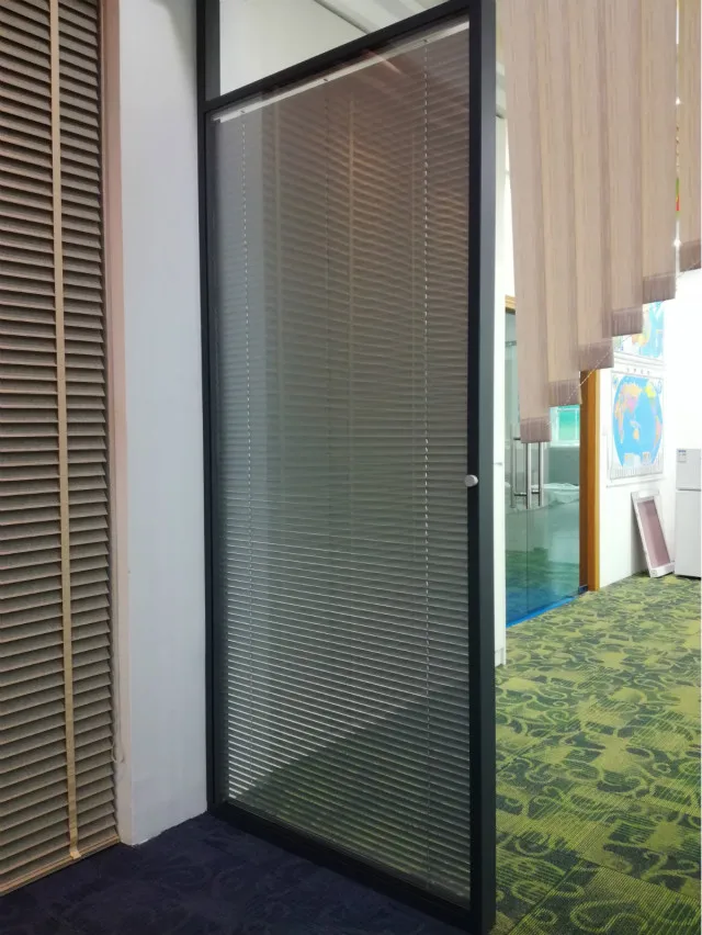 New design aluminum fixed clear glass windows with built in blinds Double Glazing Windows With Blinds Inside