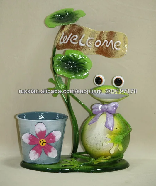 Фигура декоративная лягушка-садовник, ццветок плантатора,цветочный горшок