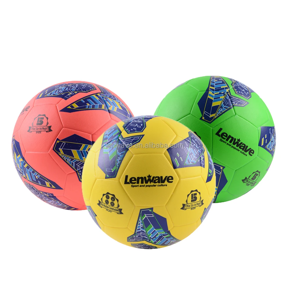 Lenwave branded soccer balls deflated packing thermal bonded custom soccer ball