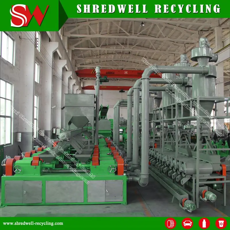 Factory Rubber Crumb Producing Scrap Waste Tyre Recycling System