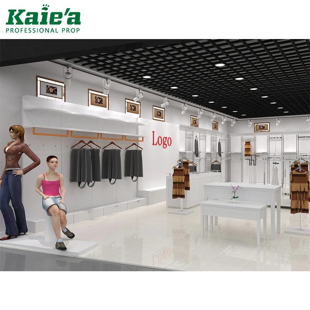 China fashion ladies garment shop names interior design clothes showroom cloth shop interior design