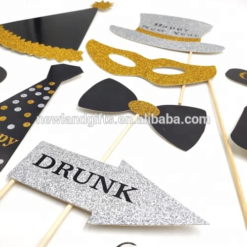 Оптовая продажа и принимаем индивидуальные заказы; 16pk NO-DIY требуется 2022 новый год селфи с блестками для студийной Фотокабины